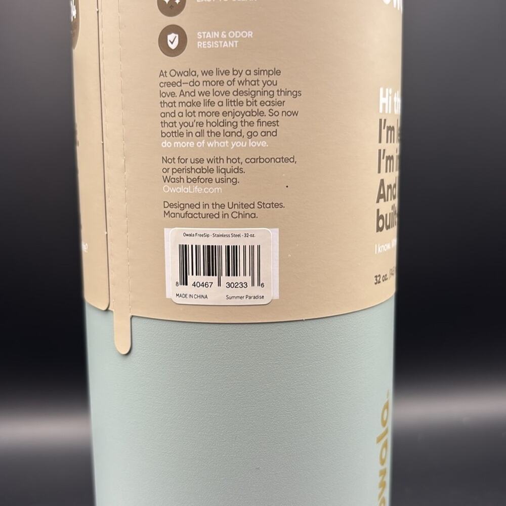 Owala FreeSip 32oz Summer Paradise Limited Ed. NWT Insulated Bottle Free Ship - Picture 3 of 7